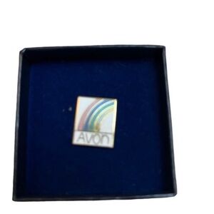 AVON vintage pin circa 1986 with papers and box 1980's collectible retro gift